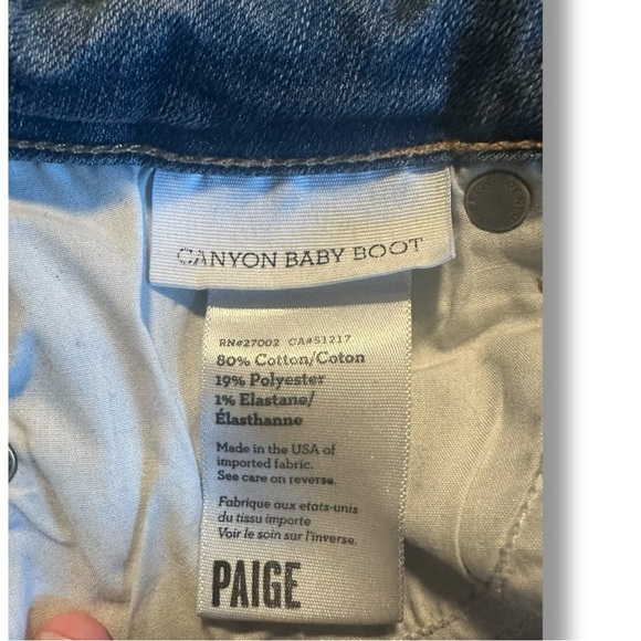 Paige Denim Canyon Baby Boot Cut Jean size 28 - Picture 11 of 14